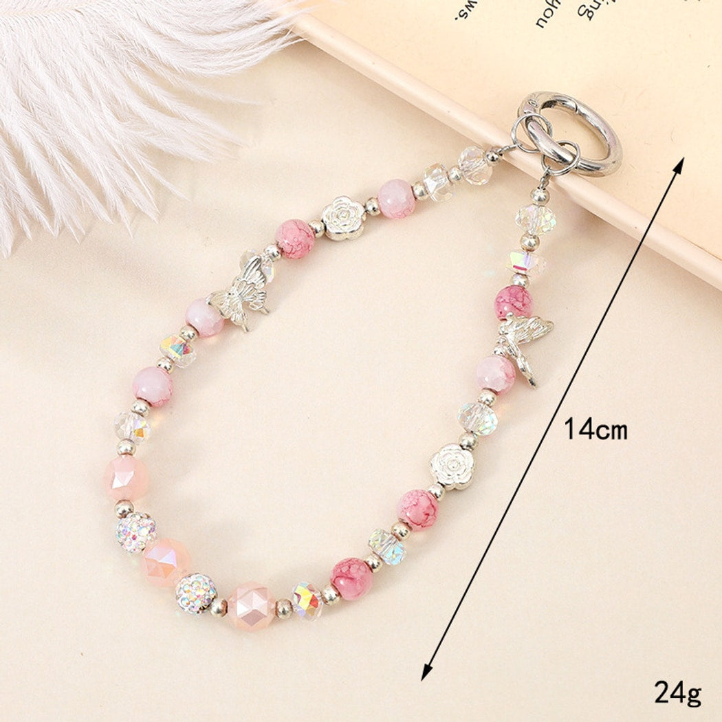 Keypus - Butterfly Flower Beaded Keychain