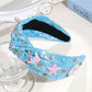 Gifty - Starfish Accent Sequined Wide Knot Headband