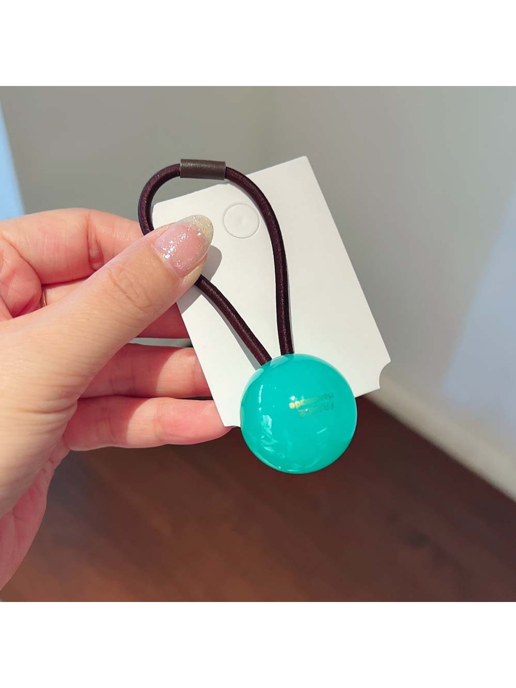 Gifty - Polished Round Accent Elastic Ponytail Hair Tie