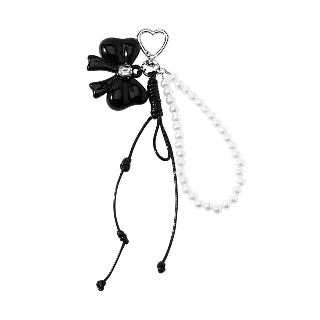 Keypus - Elegant Bow Beaded Charm Keychain