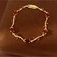 Lovra - Alloy Oval Flower Synthetic Zircon Bracelet