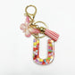 Keypus - Delicate Butterfly Letter Pendant Keychain