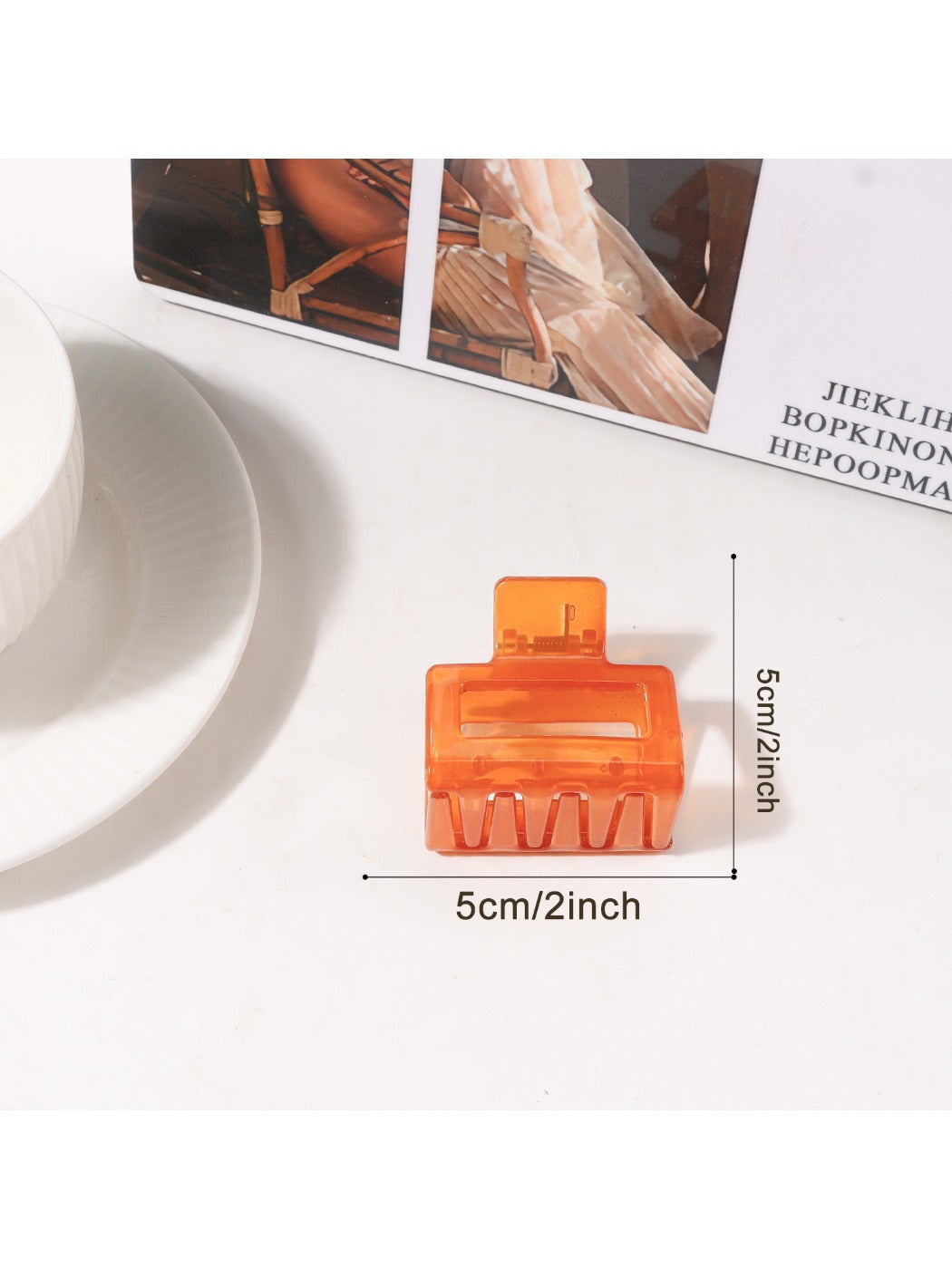 Beau - Minimalist Square Openwork Hair Claw Clip