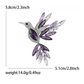 Brovia - Creative Alloy Hummingbird Rhinestone Brooch