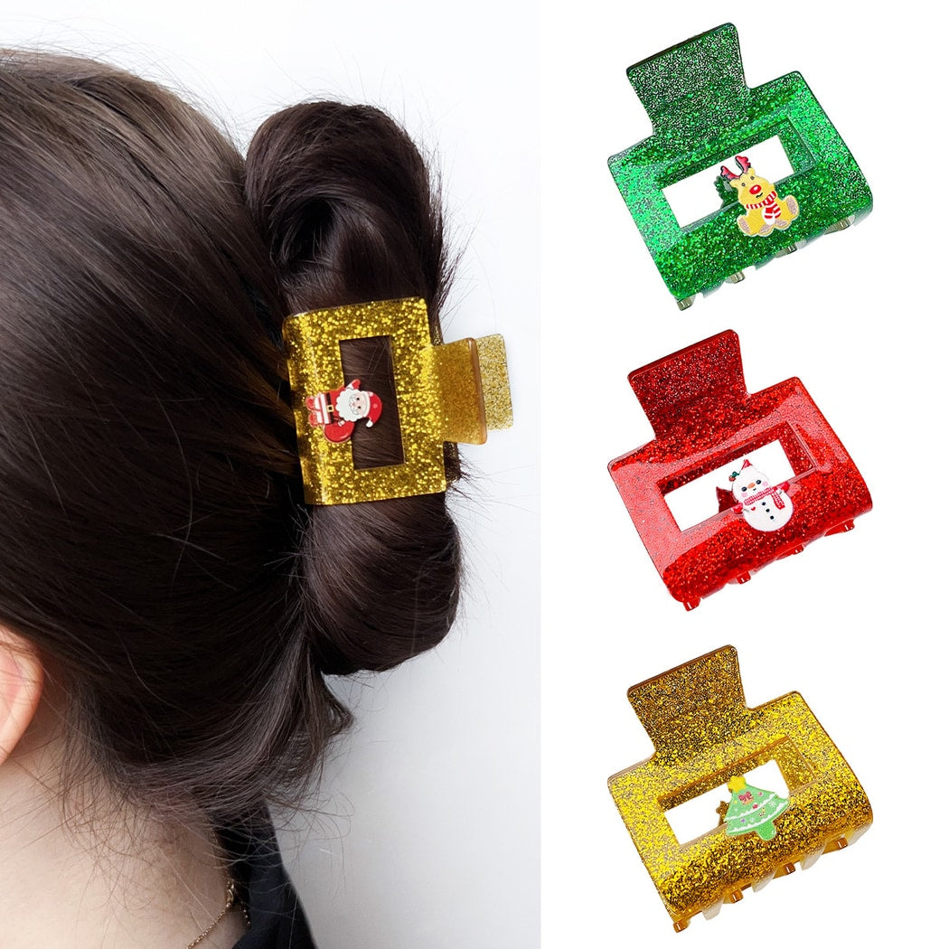 Beau - Cute Rectangle Christmas Claw Clip