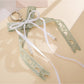 Keypus - Hollow Heart Fabric Bow Bag Charm Keychain