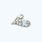 Beau - Sparkly Heart and Bow Accent Hair Clip