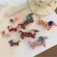 Beau - Cute Polka Dot Puppy Shaped Claw Clip