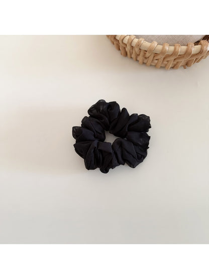 Gifty - Solid Color Ruffled Chiffon Scrunchie
