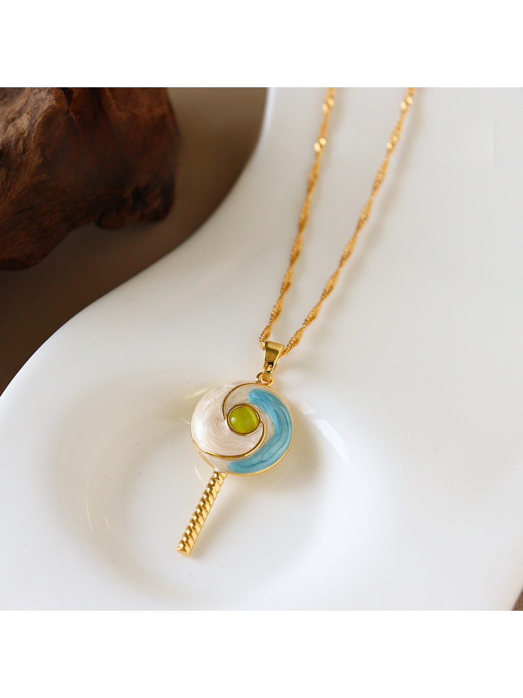 Earedge - Round Candy Design Oil Drip Stud Earrings