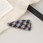 Beau - Geometric Oval Houndstooth Hair Clip