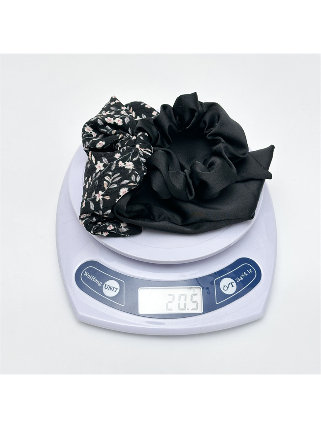 Gifty - Floral Ribbon Tail Layered Bow Scrunchie