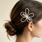 Beau - Vintage White Beaded Flower Hair Clip