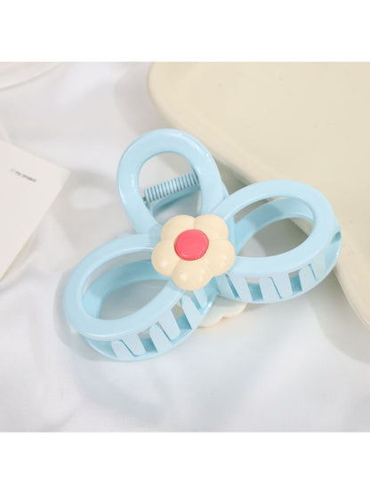 Beau - Retro Floral Bow Shape Hair Section Claw Clip