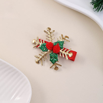 Beau - Christmas Glitter Snowflake Side Barrette