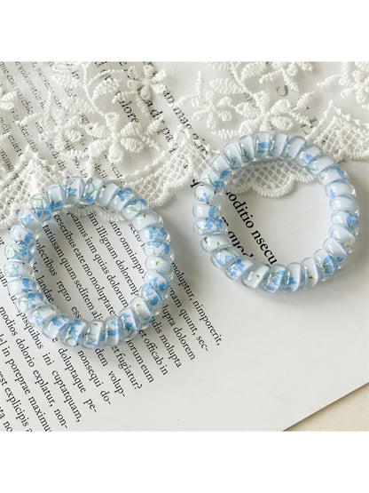 Gifty - Floral Print Telephone Hair Ring