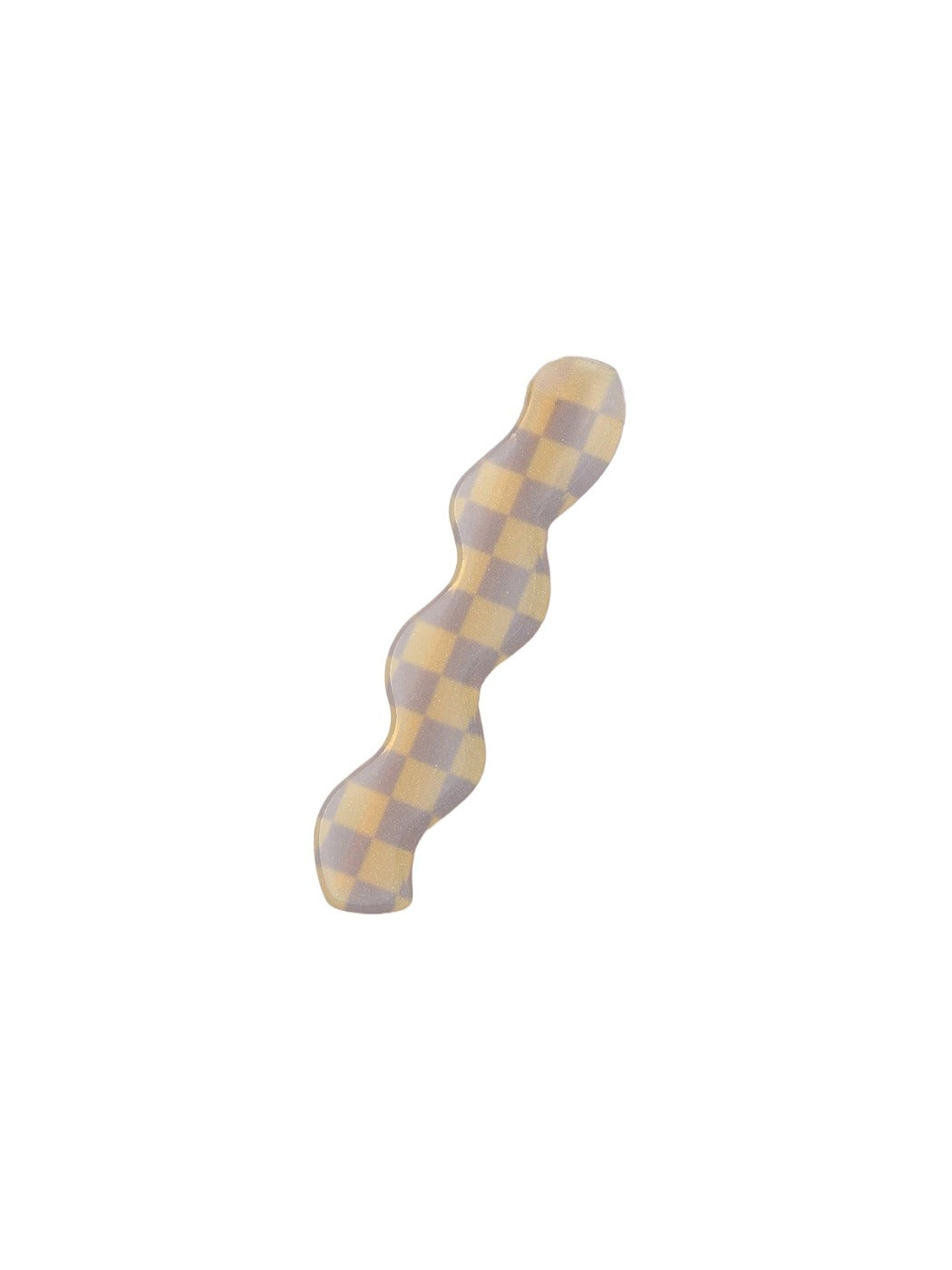 Top view of Beau wavy hair clip highlighting smooth texture