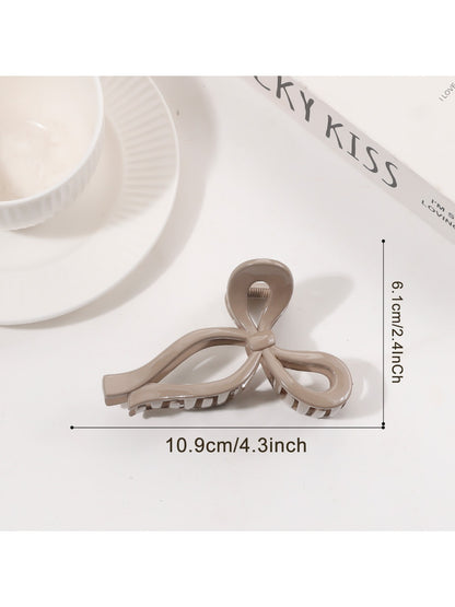 Beau - Minimalist Solid Color Bow Shaped Claw Clip