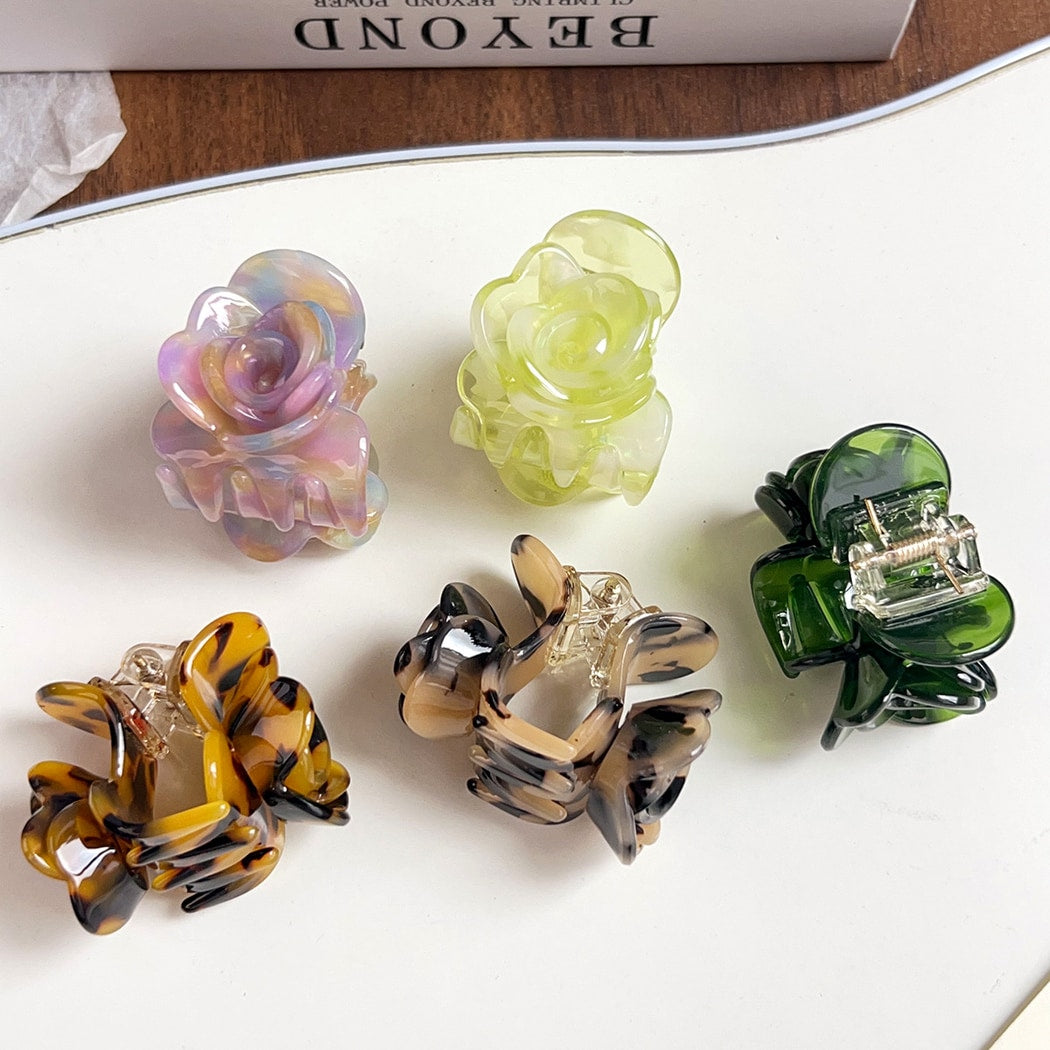 Beau - Acetate Rose Flower Claw Clip