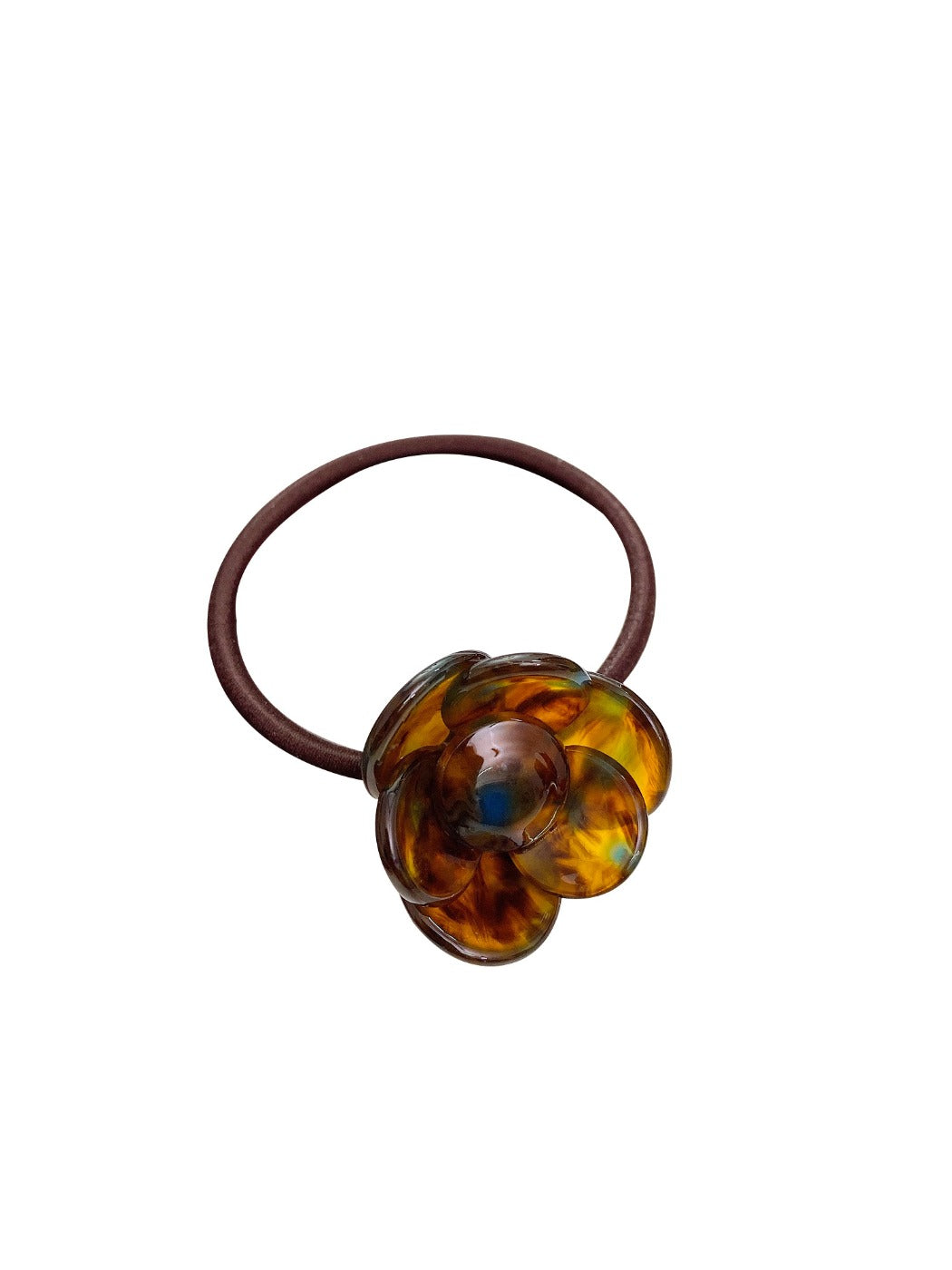 Gifty - Acetate Flower Hair Tie for High Ponytail Bun