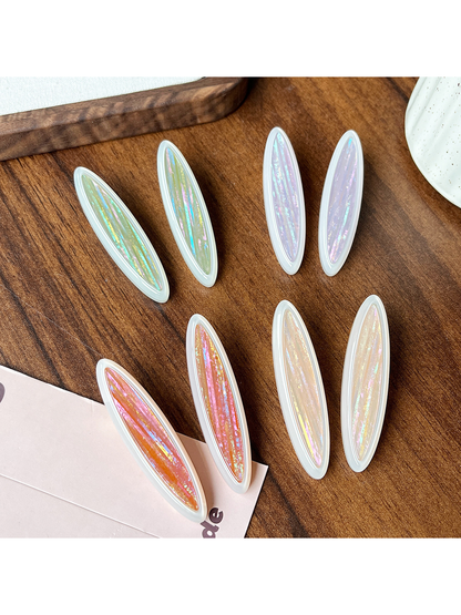 Beau - Pointed Ends Ring Accent Duckbill Hair Clip