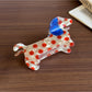 Beau - Polka Dot Dog Shape Acetate Claw Clip