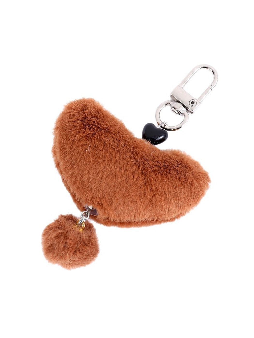 Keypus - Heart Fluffy Pom Pom Keychain