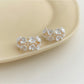 Earedge - Layered Floral White Earrings