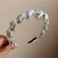 Gifty - Irregular Stripe Wrapped Headband and Scrunchie