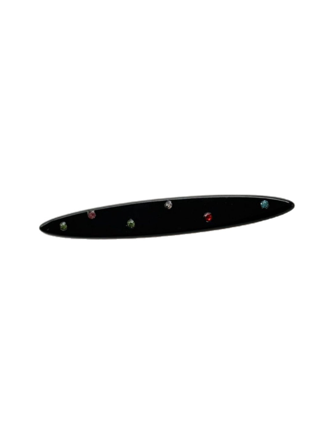 Beau - Rhinestone Willow Leaf-Shaped Hair Clip