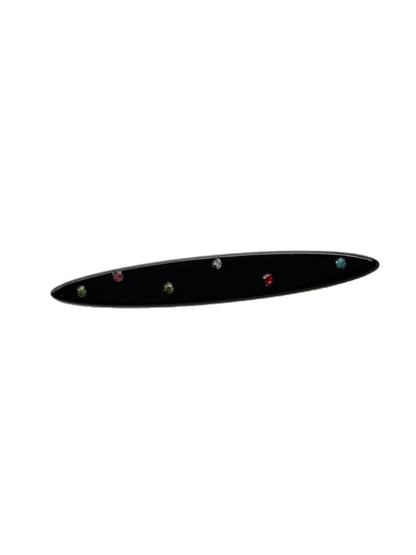 Beau - Rhinestone Willow Leaf-Shaped Hair Clip