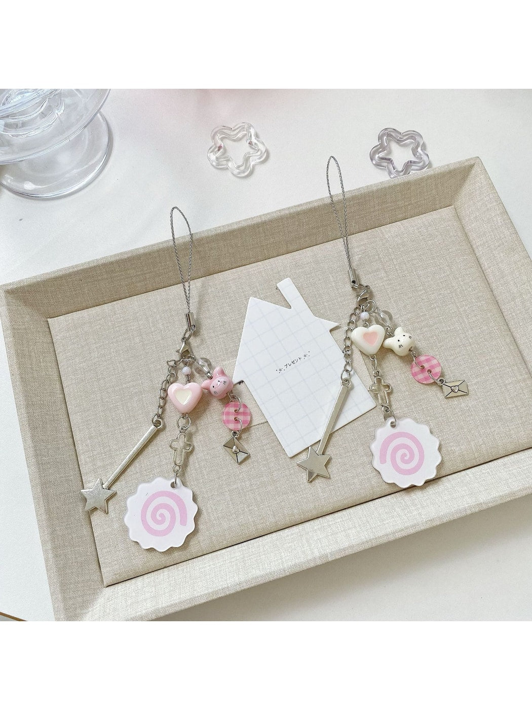 Keypus - Rabbit Fish Cake Charm Chain Bag Keychain
