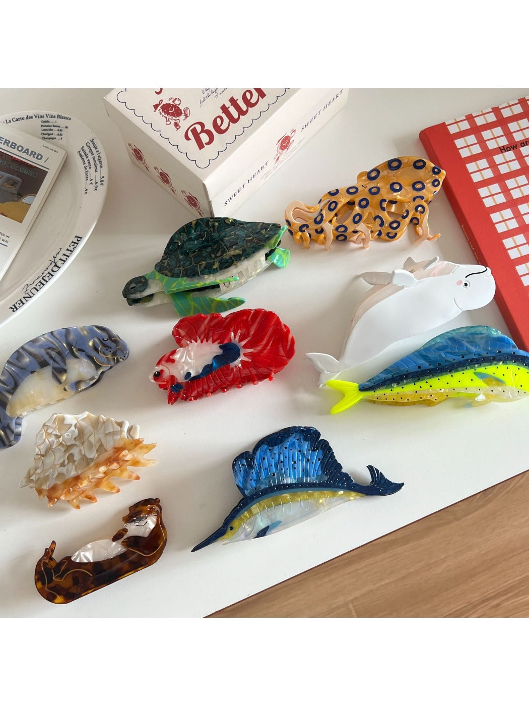 Beau - Cute Ocean Creature Hair Claw Clips