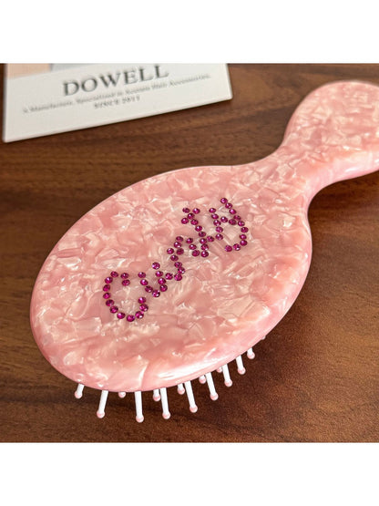 Camerow - Pink Cushion Hair Brush Small Portable