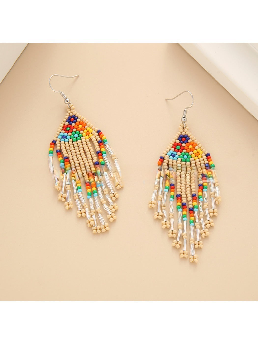 Earedge - Floral Tassel Drop Earrings