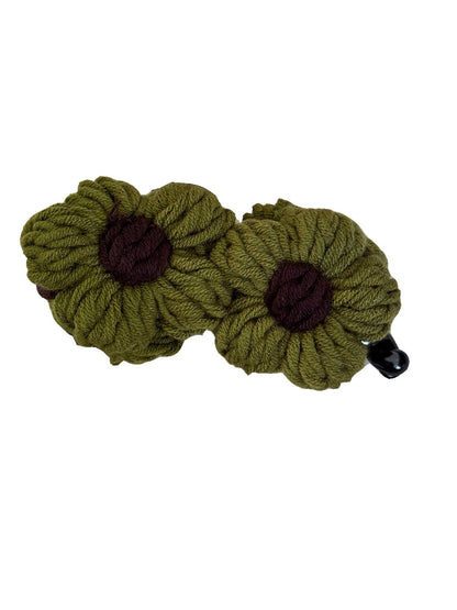 Beau - Knitted Flower Shaped Banana Hair Clip