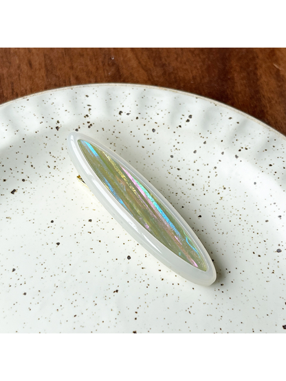Beau - Pointed Ends Ring Accent Duckbill Hair Clip