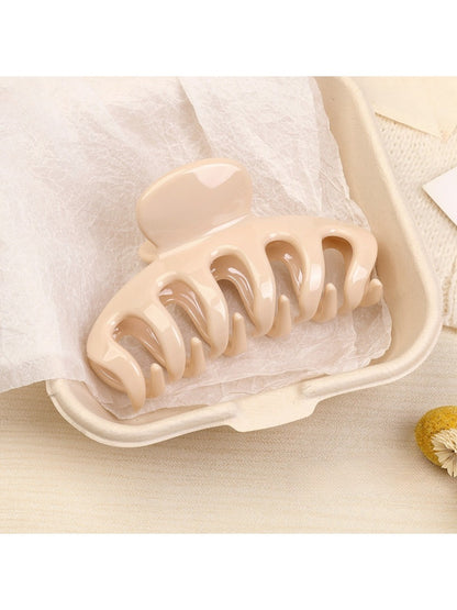 Beau - Solid Color Pumpkin Shaped Claw Clip