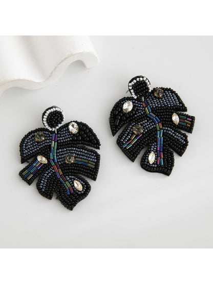Earedge - Multi Hued Leaf Shaped Earrings