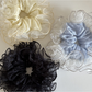 Gifty - Fresh Mesh Lace Trim Oversized Scrunchie