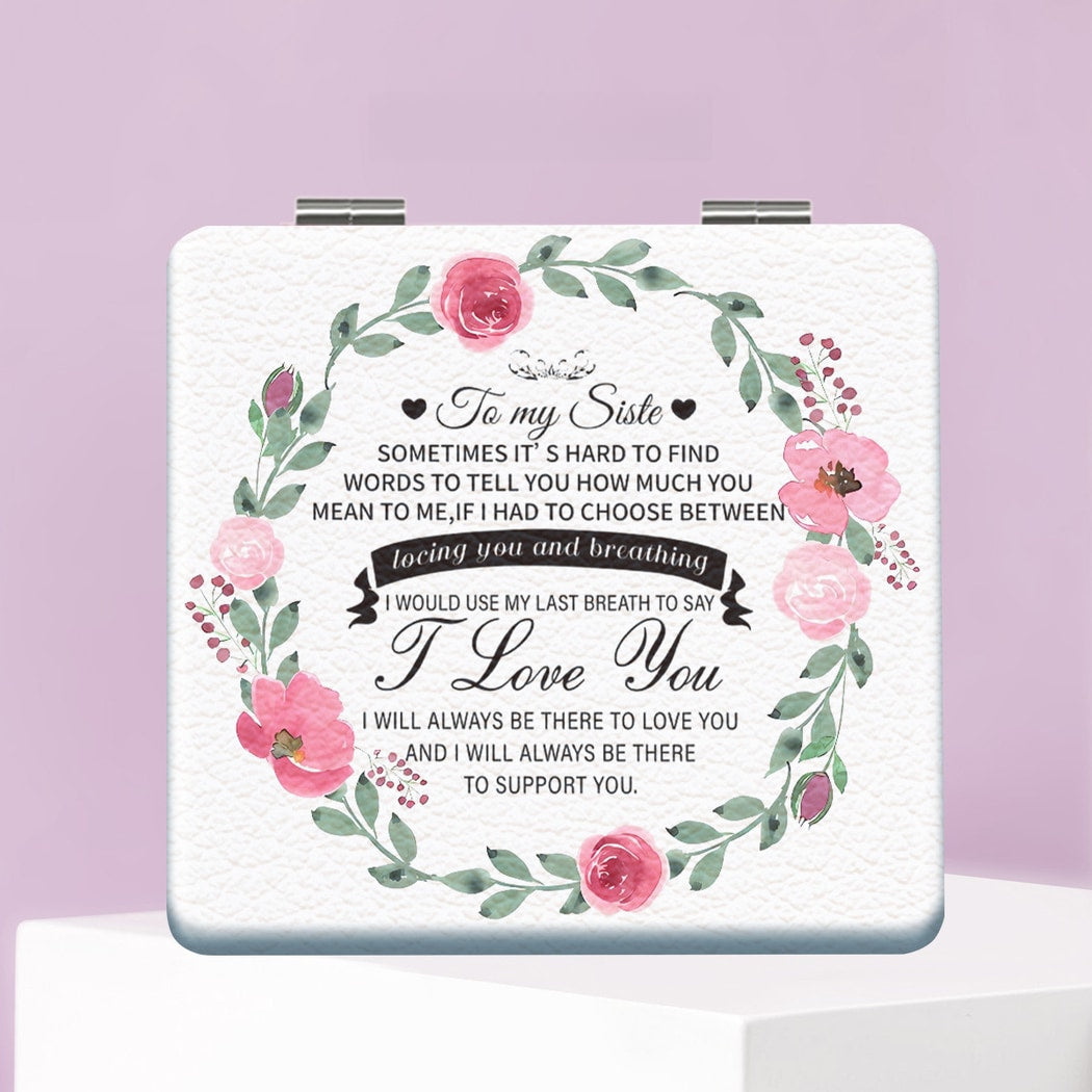 Mirroray - Floral Wreath Foldable Compact Makeup Mirror