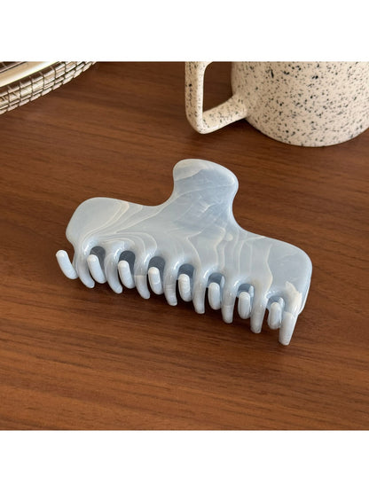 Beau - Marbled Plastic Geometric Line Claw Clip