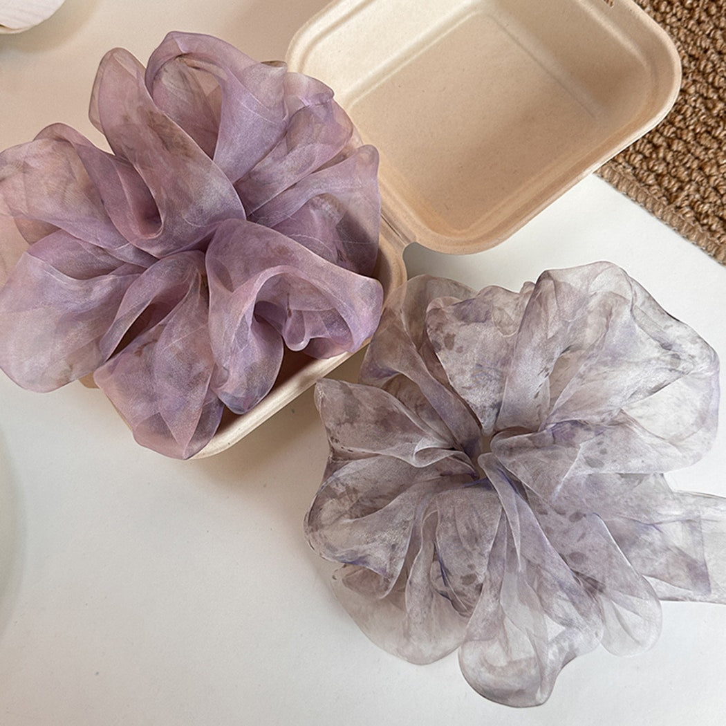 Gifty - Purple Sheer Ombre Polyester Scrunchie