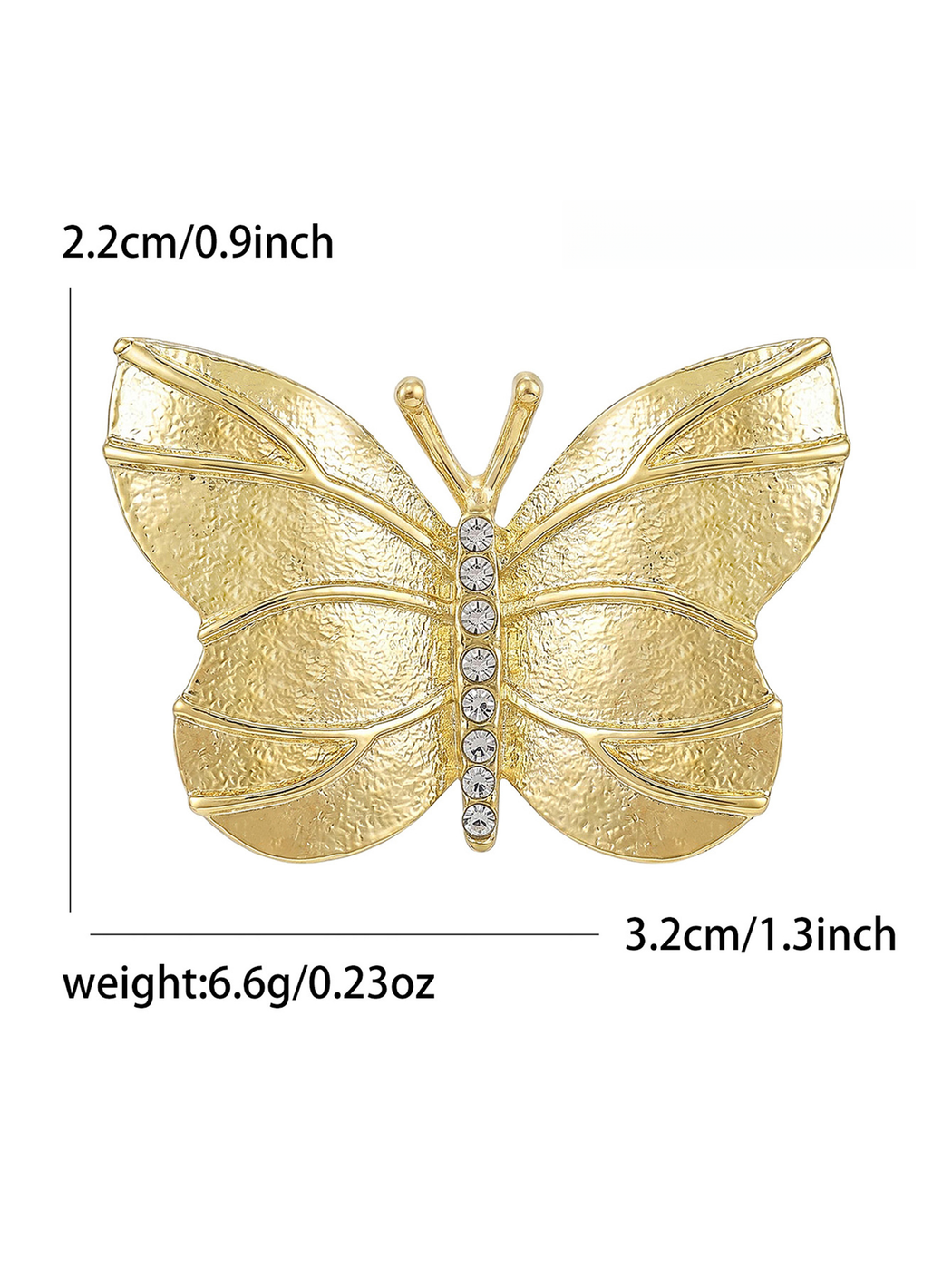 Brovia - Butterfly Rhinestone Alloy Animal Brooch Pin