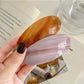 Beau - Oval Acetate Fiber Gloss Finish Hair Clip