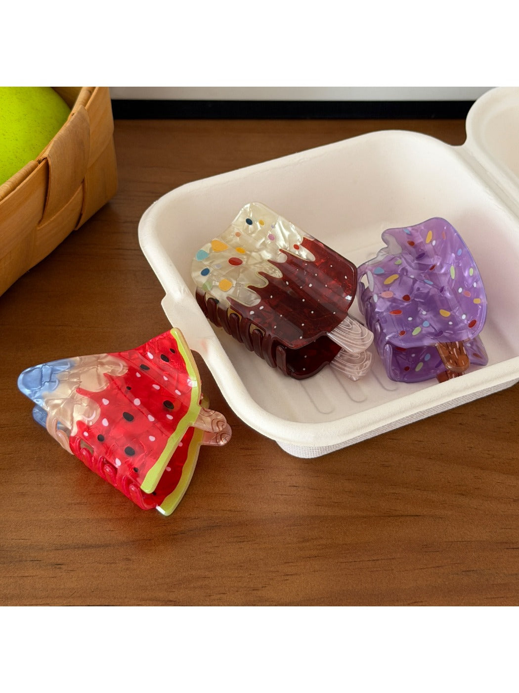 Beau - Cartoon Popsicle Fruit Acrylic Claw Clip
