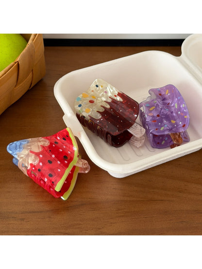 Beau - Cartoon Popsicle Fruit Acrylic Claw Clip