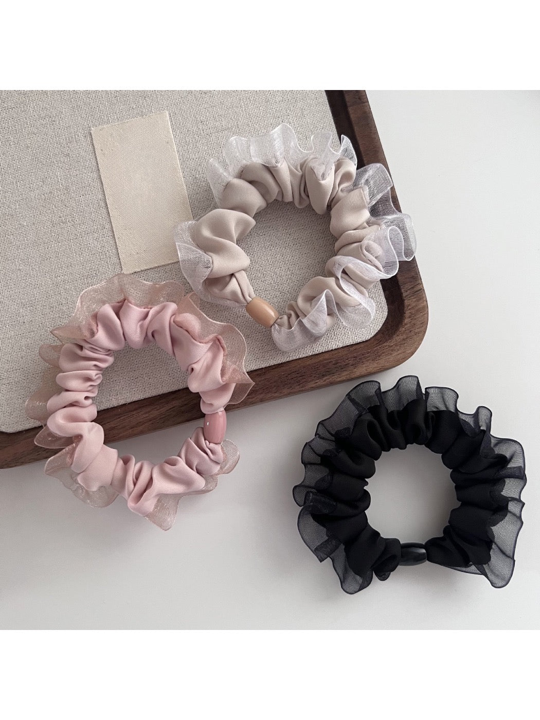 Gifty - Tulle Edged Hair Scrunchie