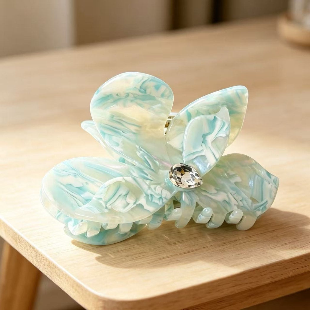 Beau - Petal Shape Acetate Decorative Claw Clip