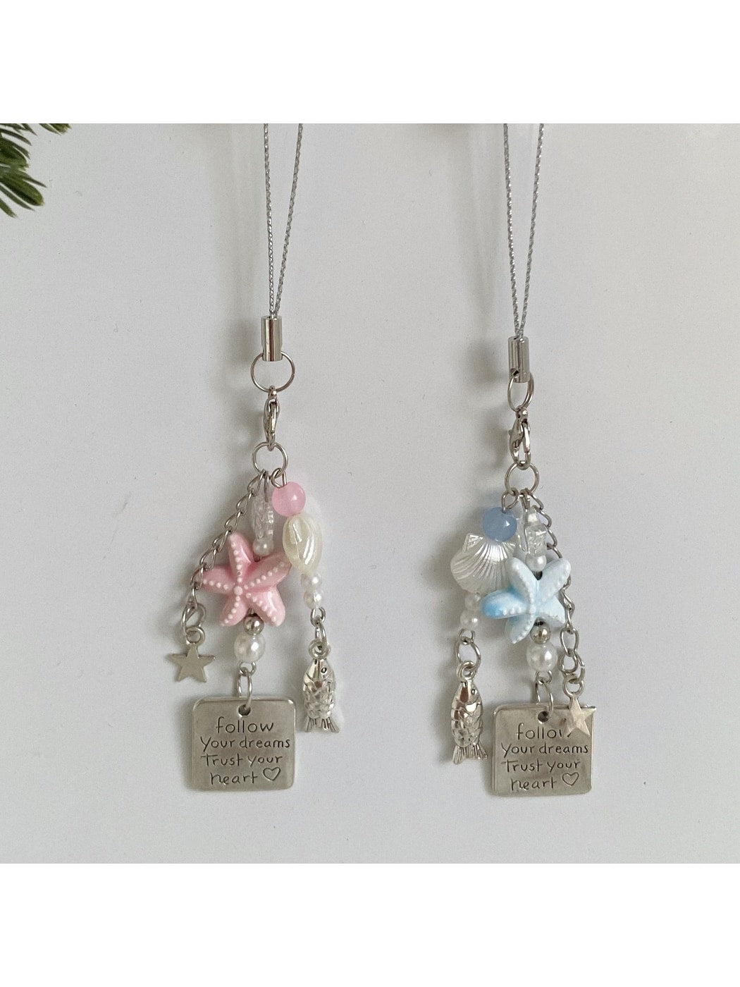 Keypus - Ceramic Starfish Fish Detail Beaded Phone Charm